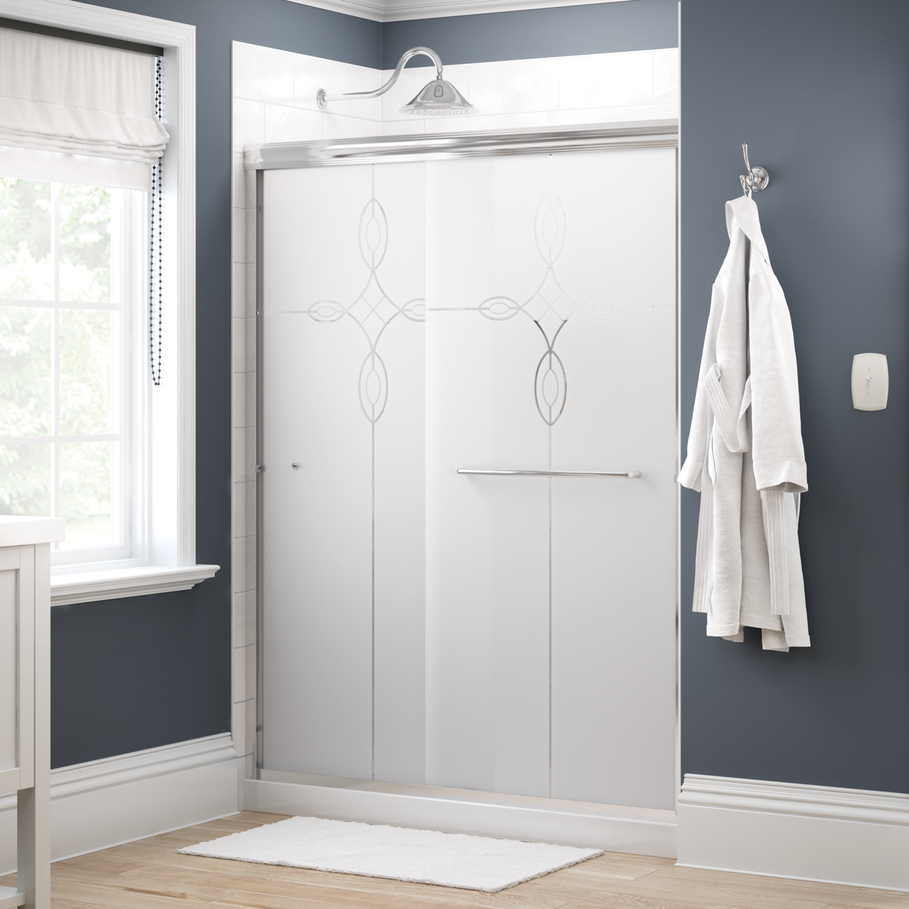 Traditional 6mm Shower Door with Simplicity Handle