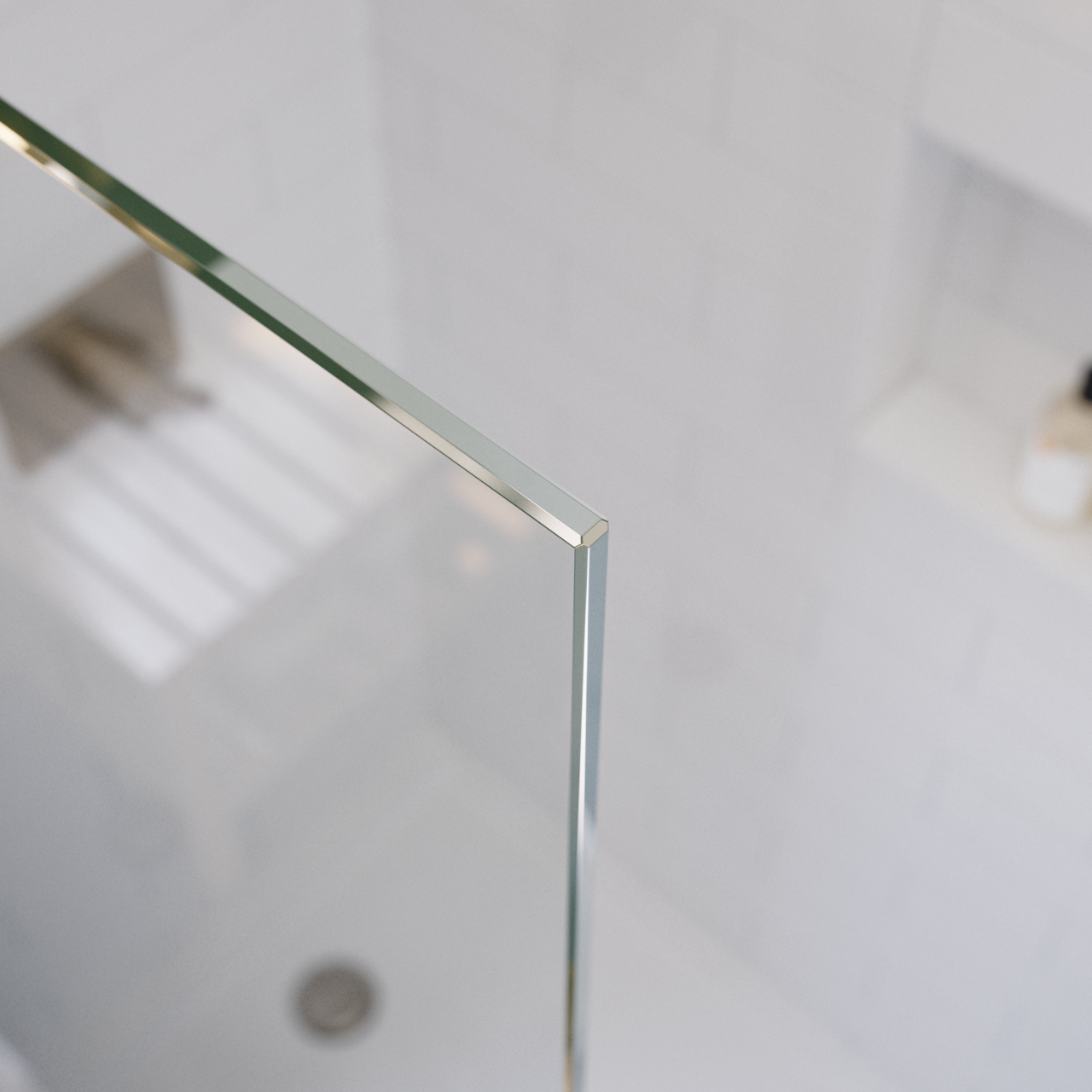 34" Shower / Clear / Delta Brushed Nickel