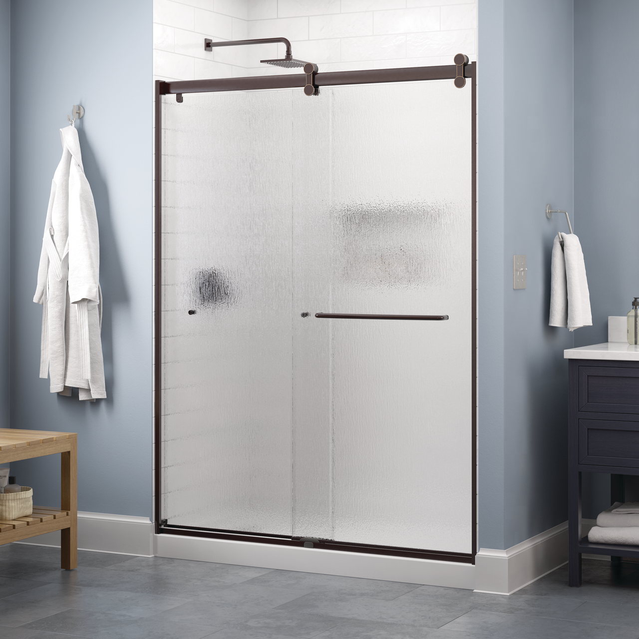 60" Shower / Rain / Bronze