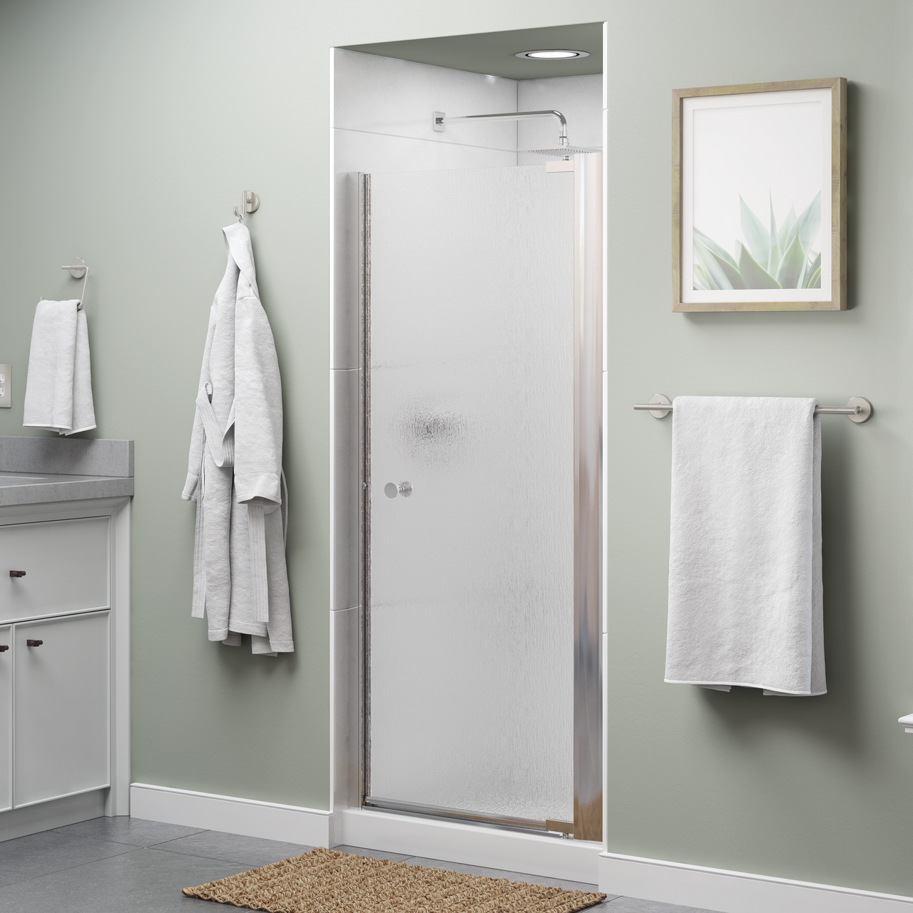 33" Shower / Rain / Chrome