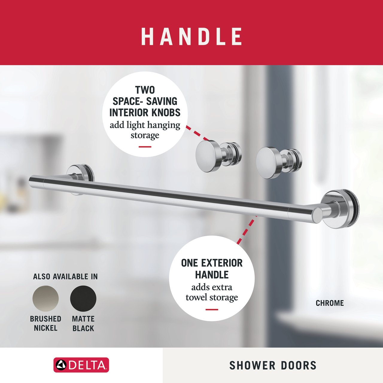 60" Shower / Clear / Chrome