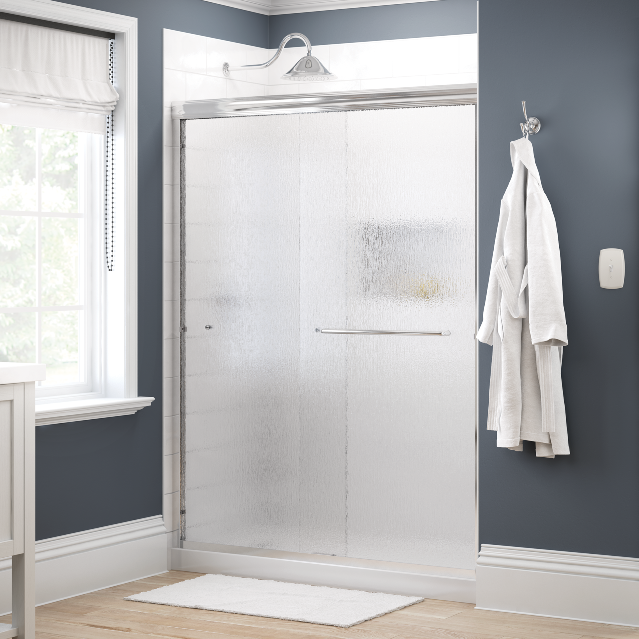 Traditional 6mm Shower Door with Simplicity Handle