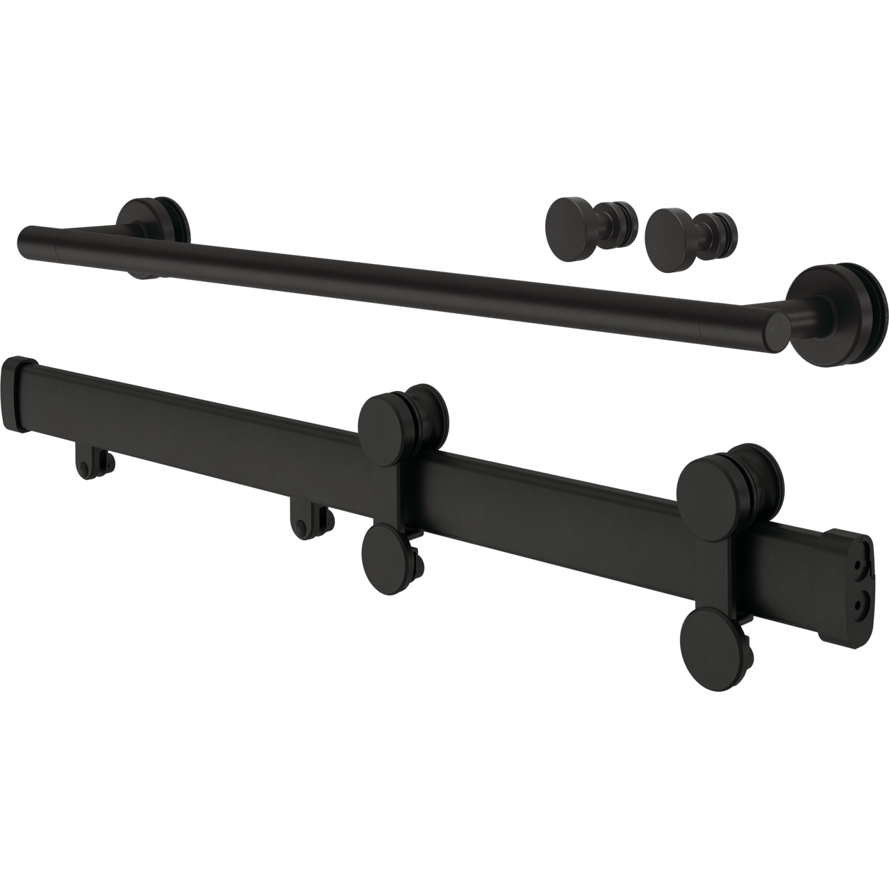 60" Bathtub / Clear / Matte Black