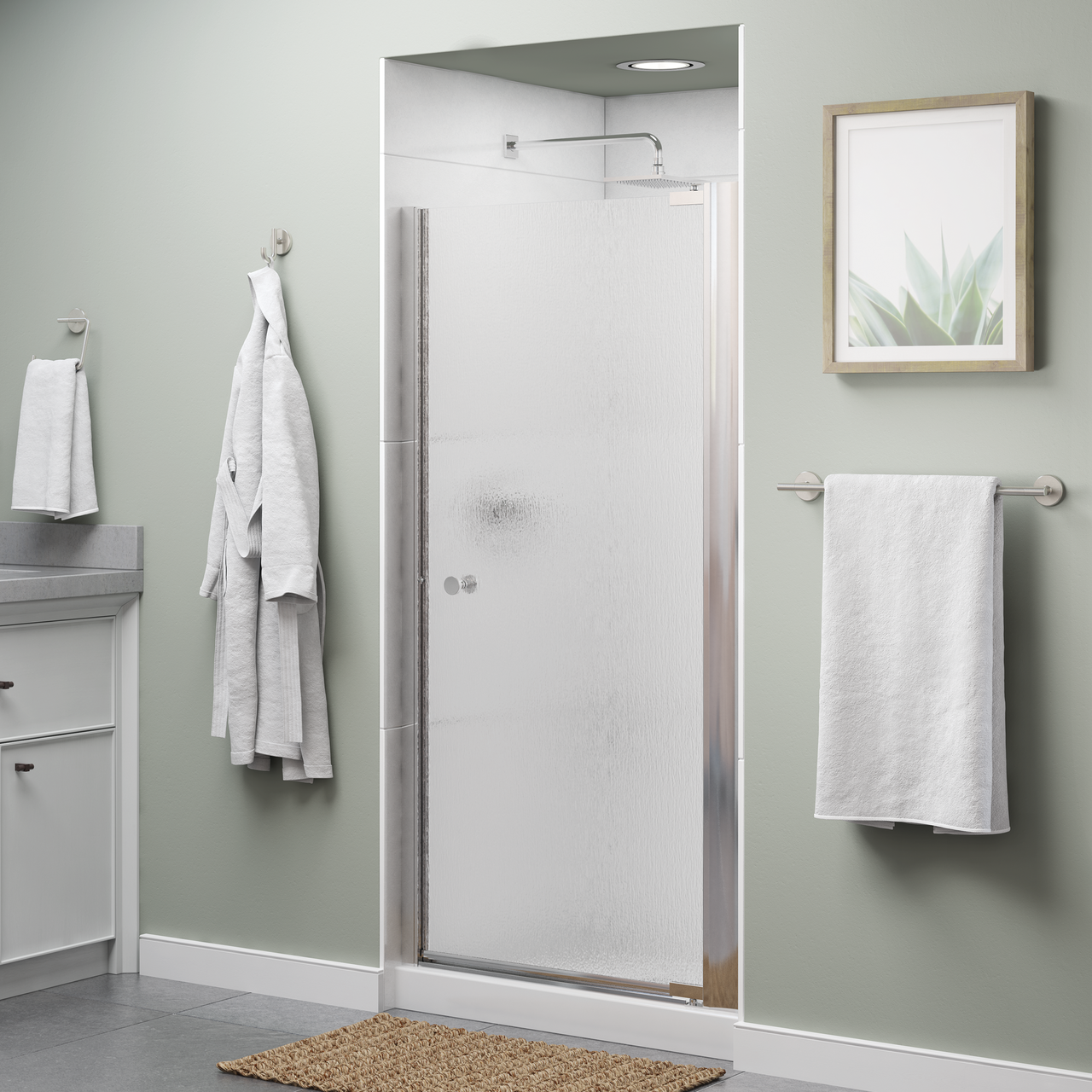 Contemporary Pivot 6mm Shower Door