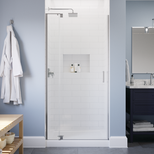 36" Shower / Clear / Chrome