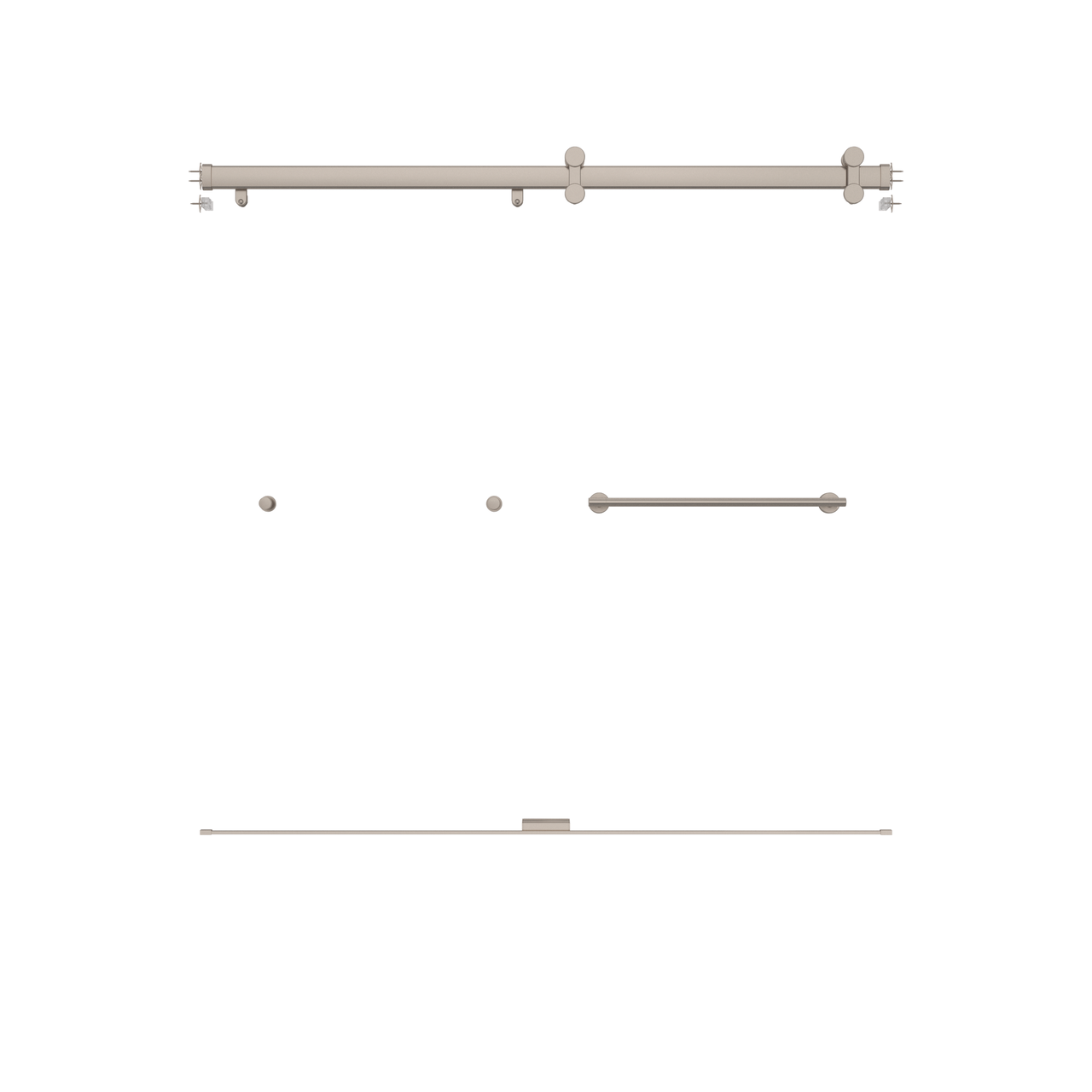60" Bathtub / Clear / Brushed Nickel (Shower Door)