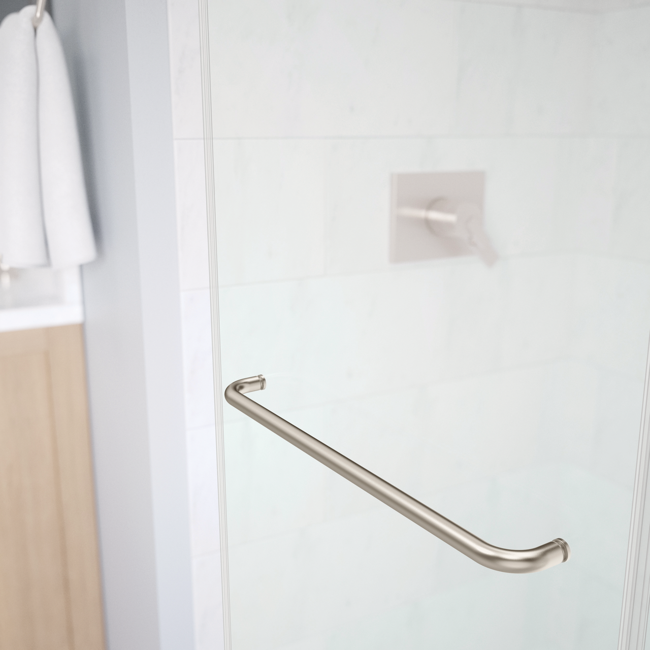 60" Bathtub / Clear / Brushed Nickel (Shower Door)