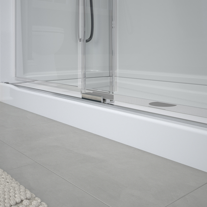 60" Shower / Clear / Chrome