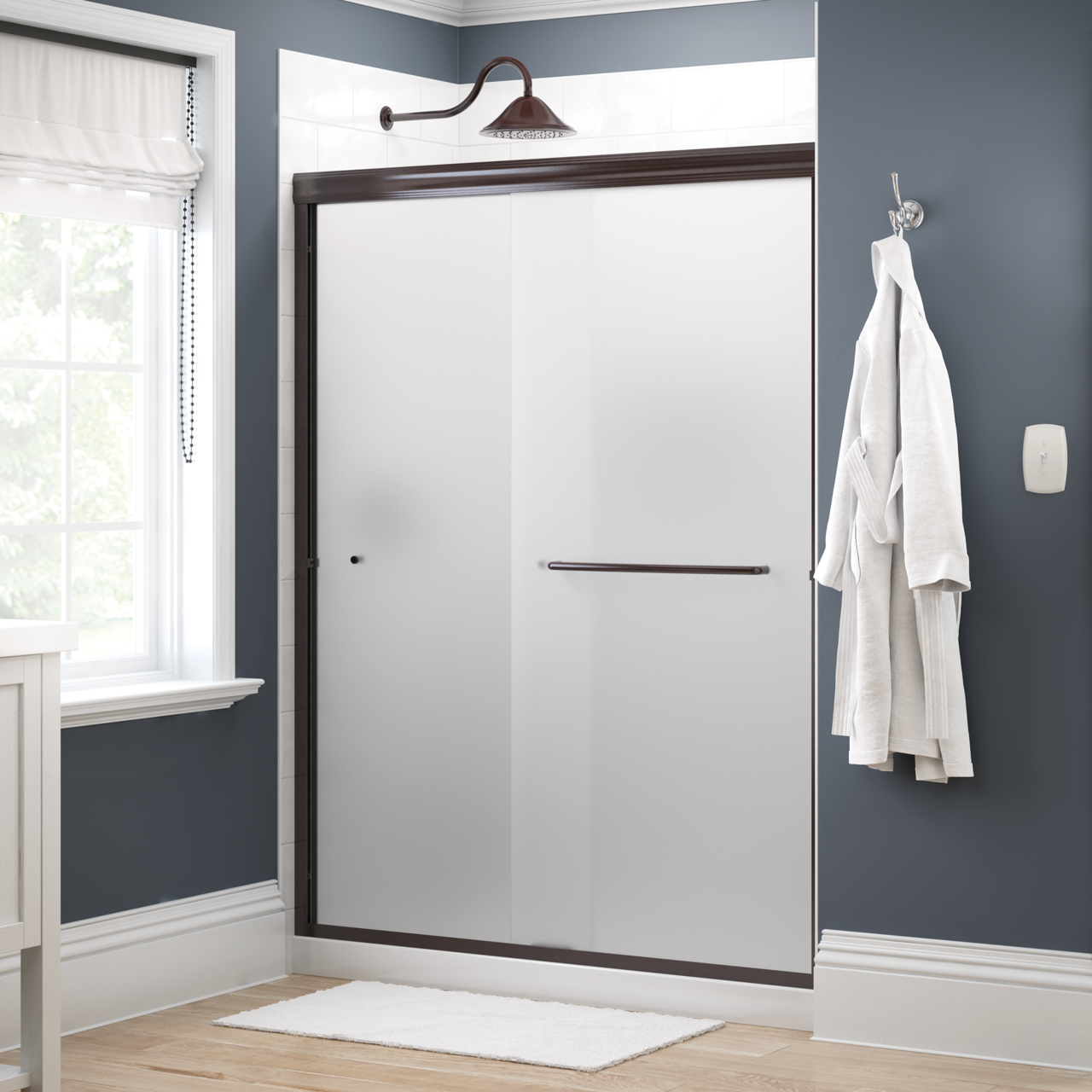 Traditional 6mm Shower Door with Simplicity Handle