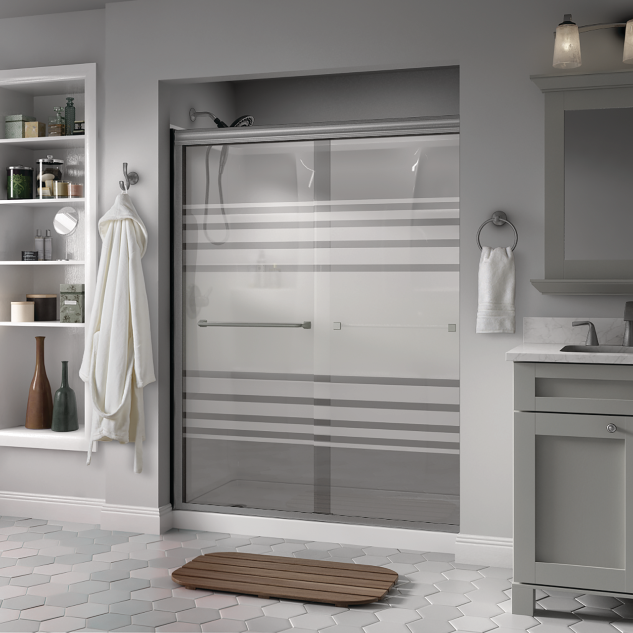 60" Shower / Transition / Nickel