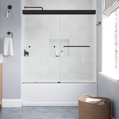 60" Bathtub / Clear / Matte Black