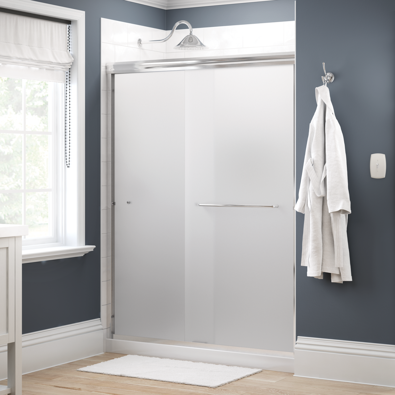 Traditional 6mm Shower Door with Simplicity Handle