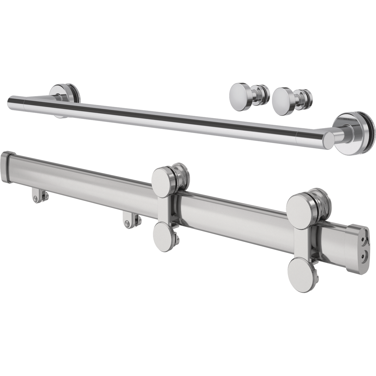 60" Bathtub / Clear / Chrome