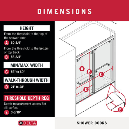 60" Bathtub / Clear / Matte Black