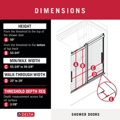 Classic 500 6mm Bathtub Door