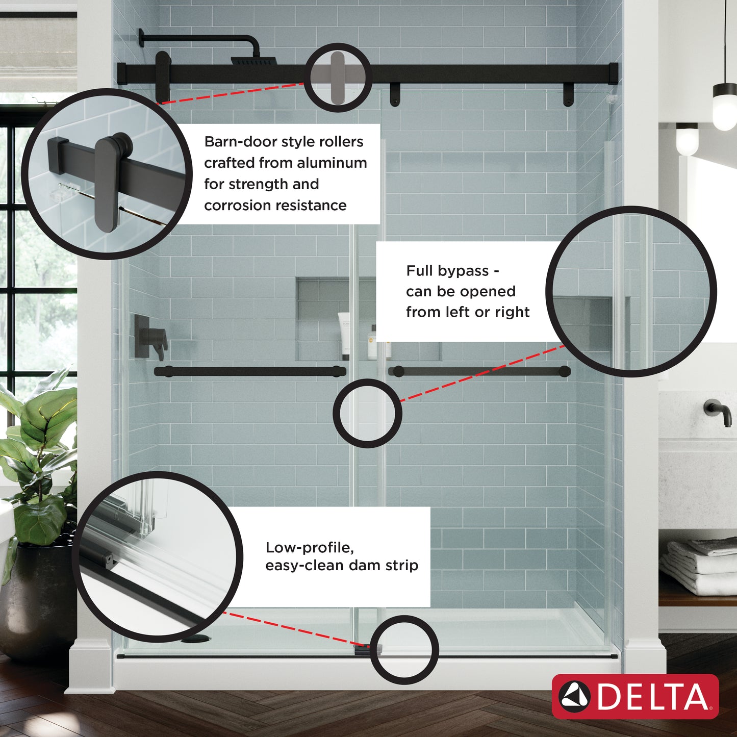 60" Bathtub / Clear / Matte Black