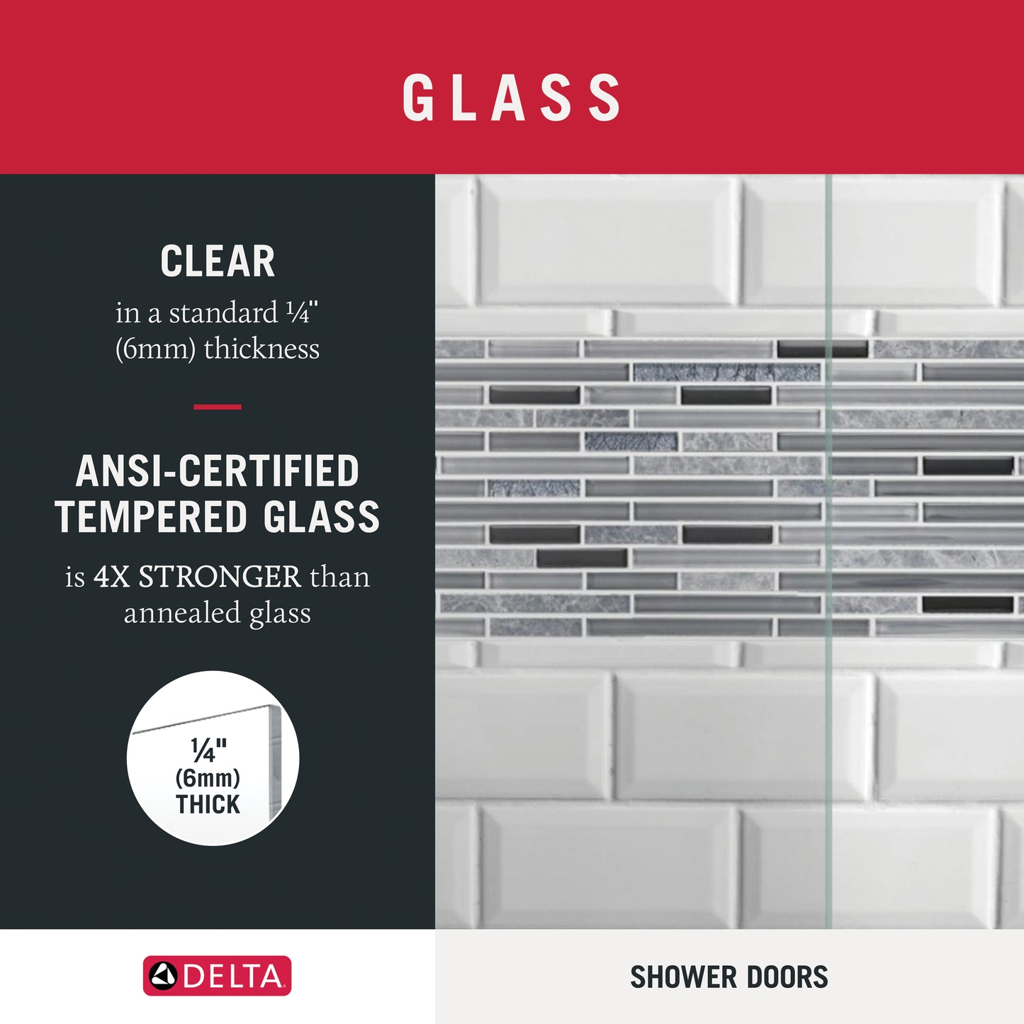 48" Shower / Clear / Polished Chrome