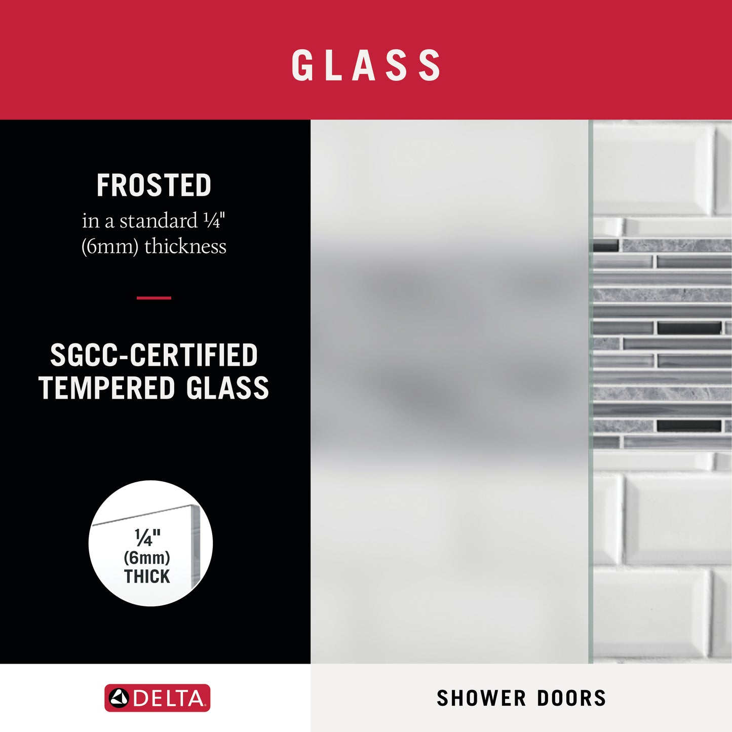 60" Shower / Frosted / Delta Oil Rubbed Bronze