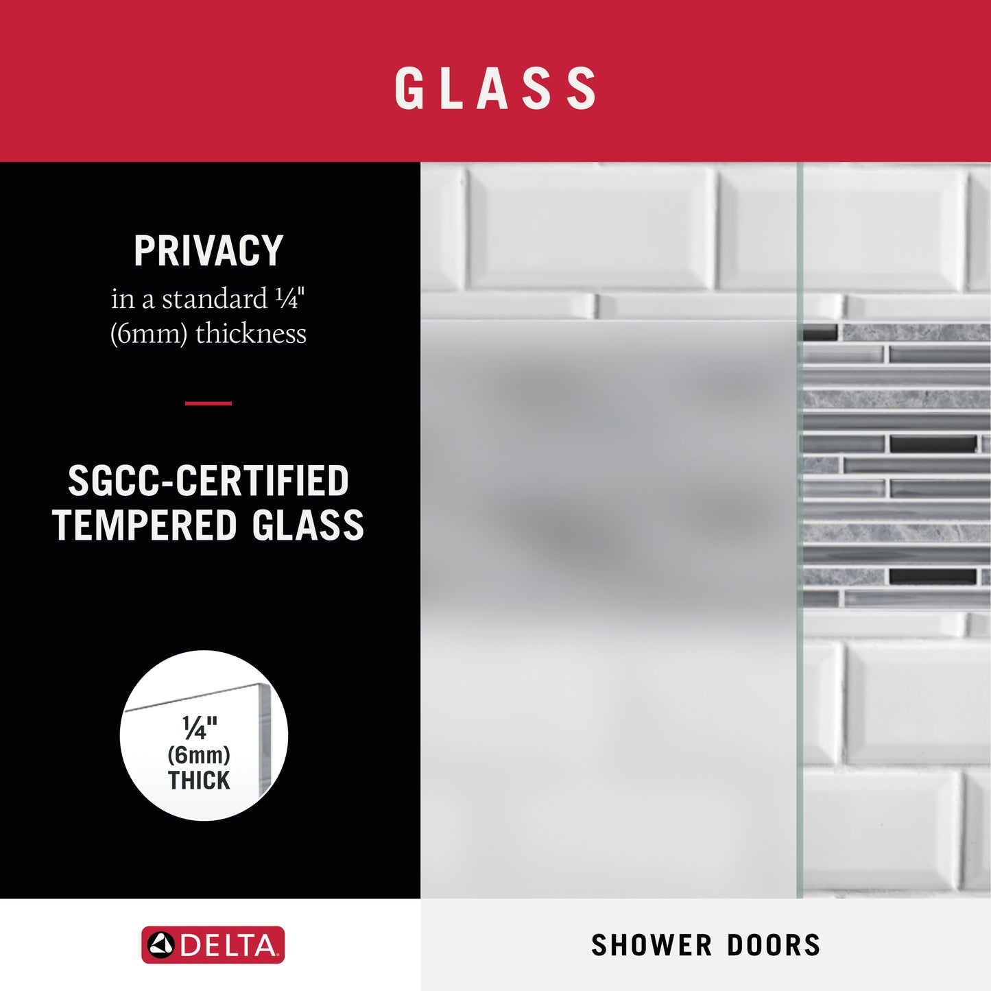 60" Bathtub / Privacy / Brushed Nickel (Shower Door)