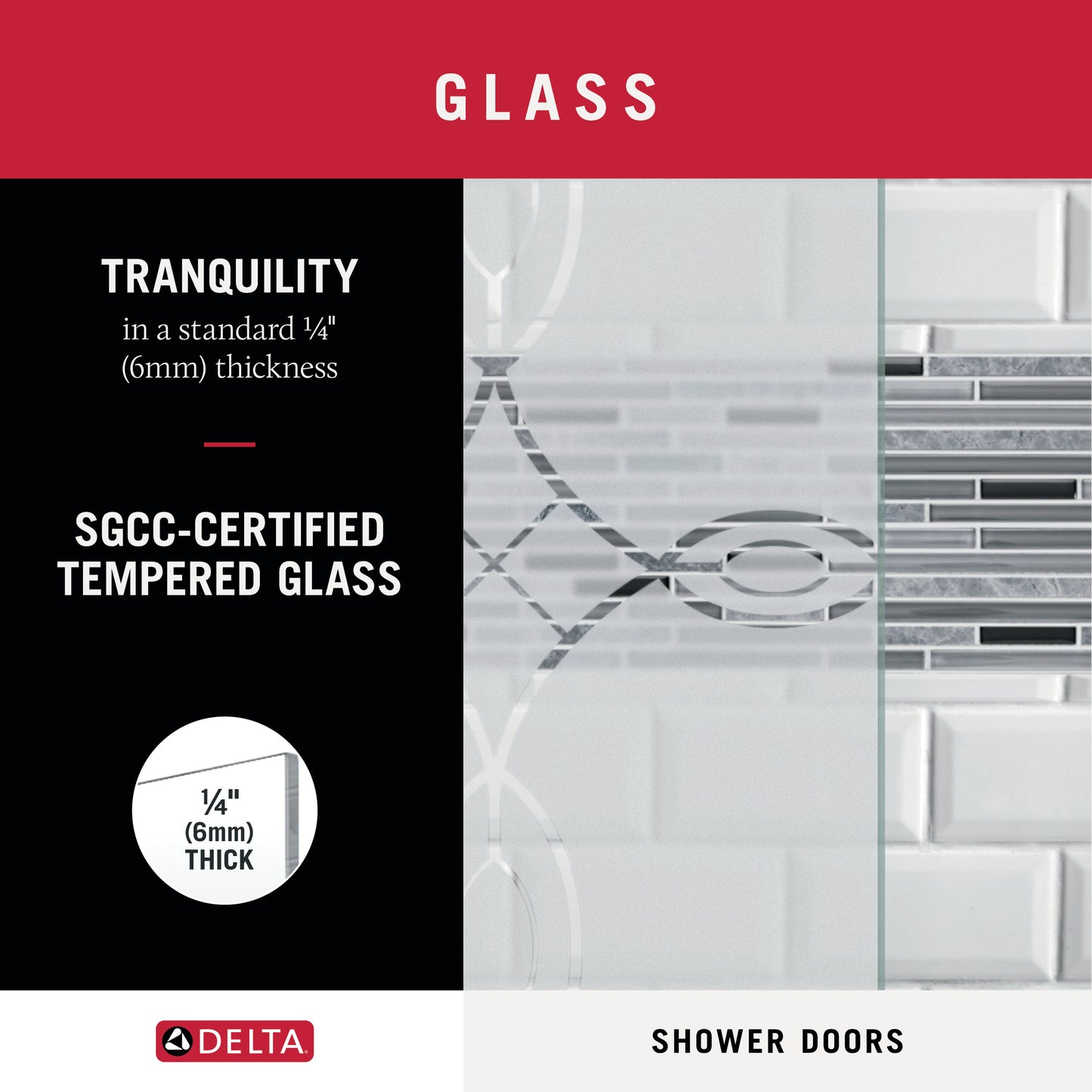 60" Shower / Tranquility / Matte Black