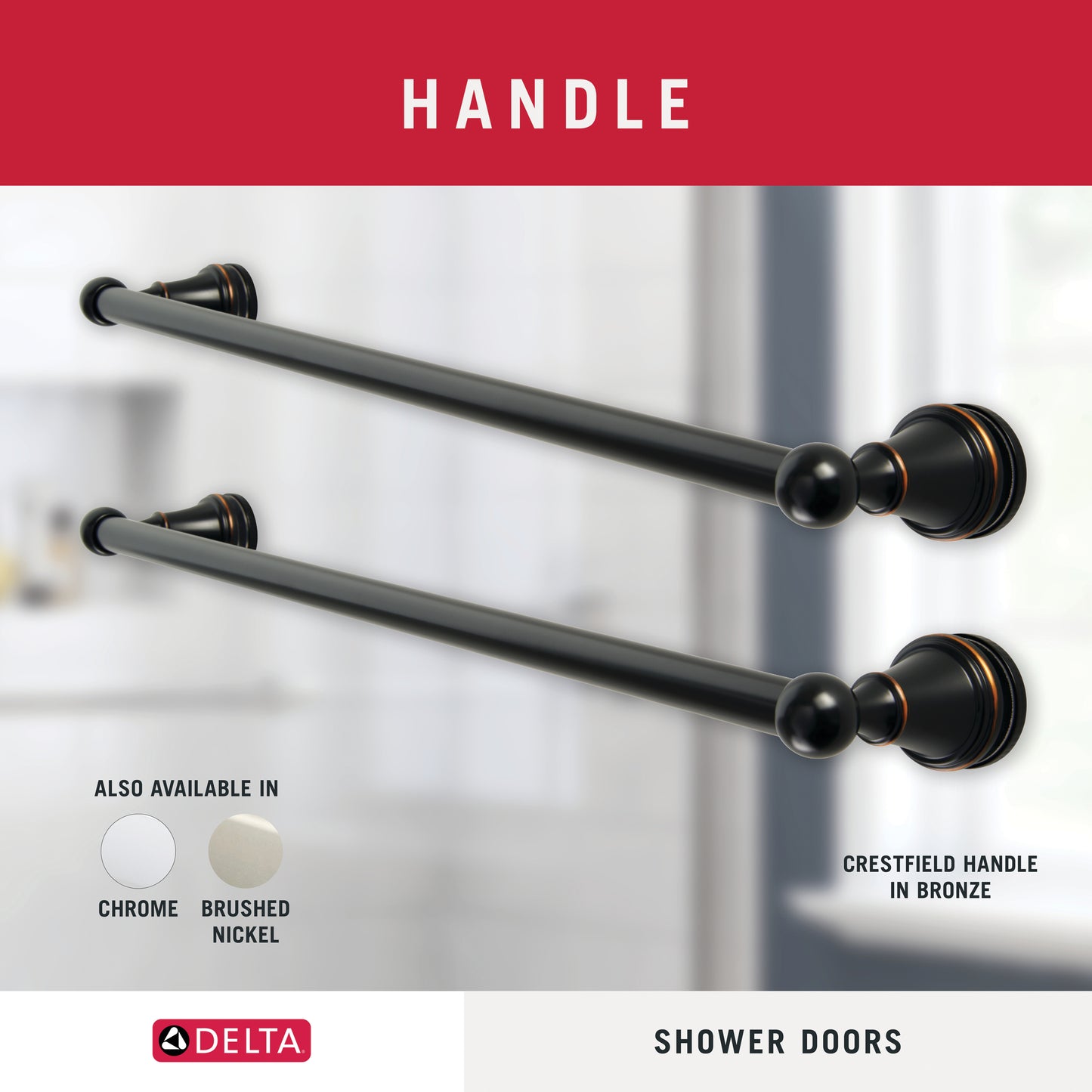 48" Shower / Clear / Delta Oil Rubbed Bronze
