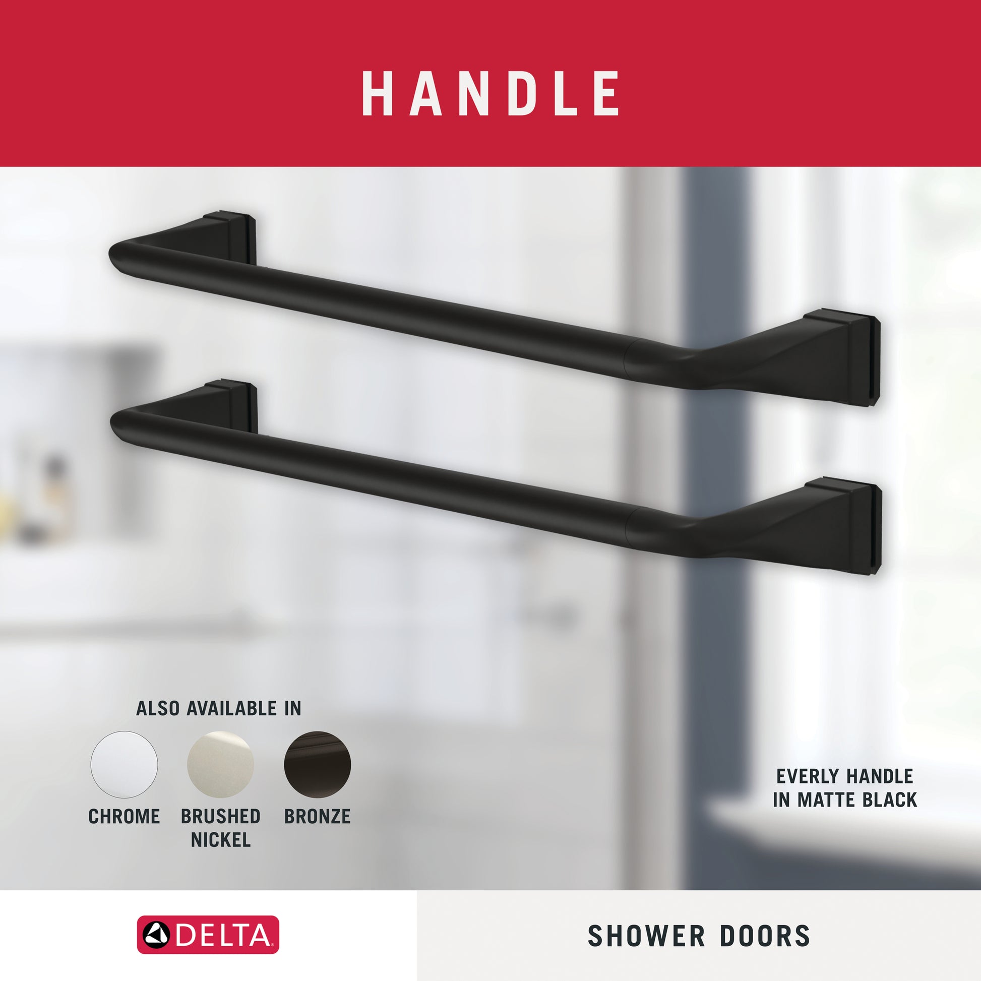 48" Shower / Transition / Matte Black
