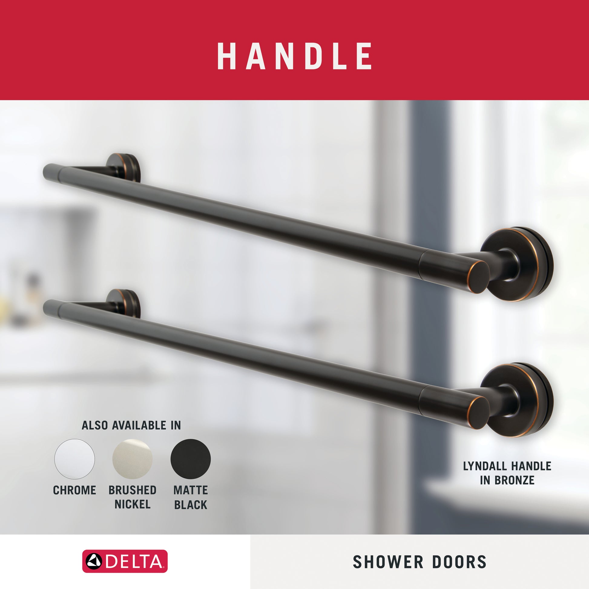 48" Shower / Frosted / Delta Oil Rubbed Bronze