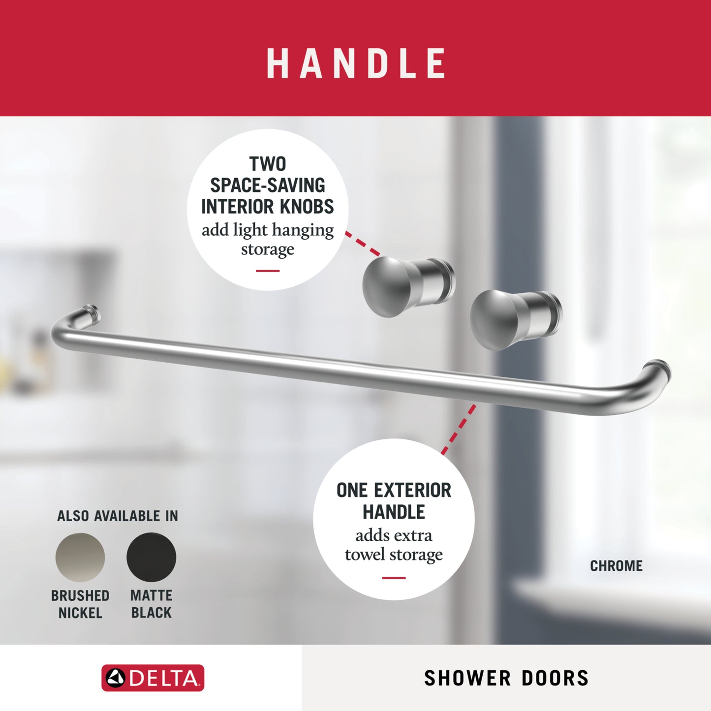 60" Shower / Clear / Chrome