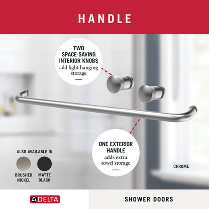 60" Shower / Clear / Chrome