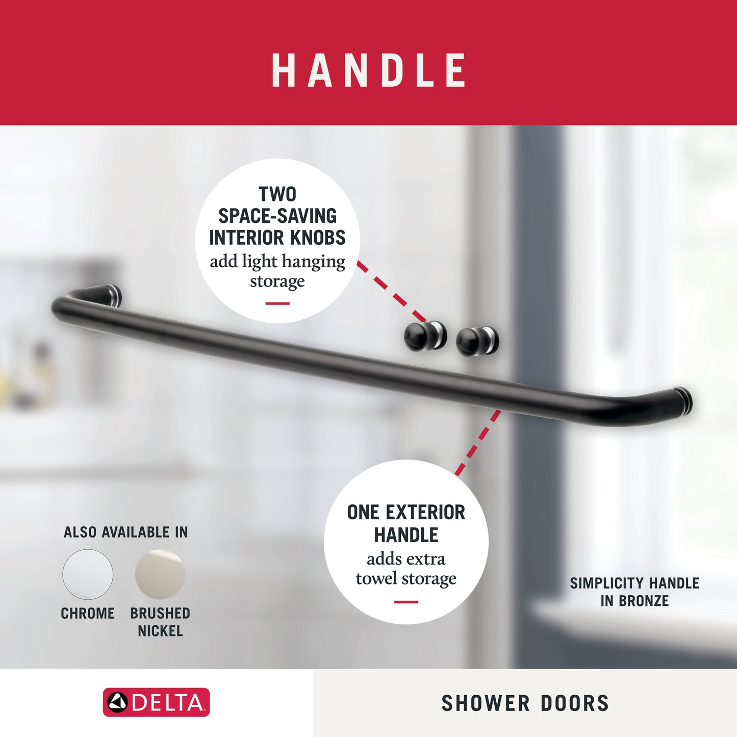 48" Shower / Tranquility / Delta Oil Rubbed Bronze