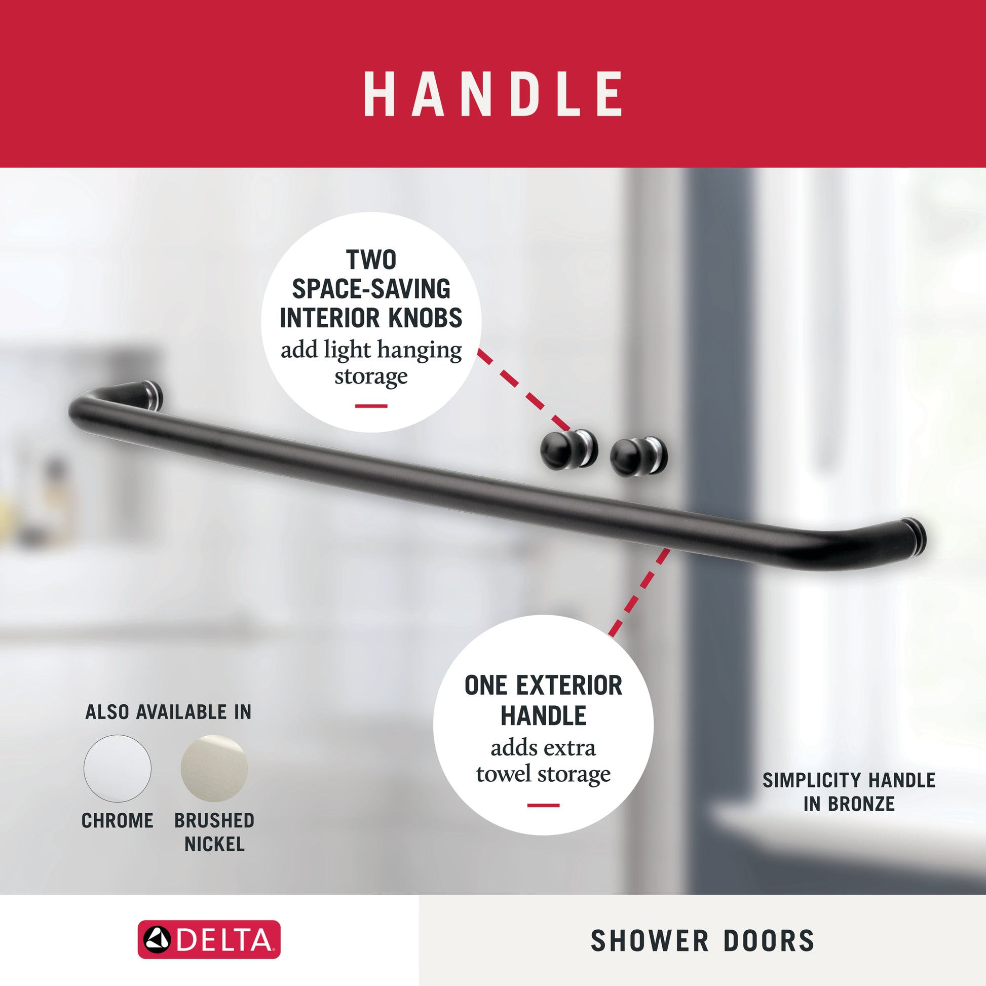 60" Shower / Frosted / Bronze