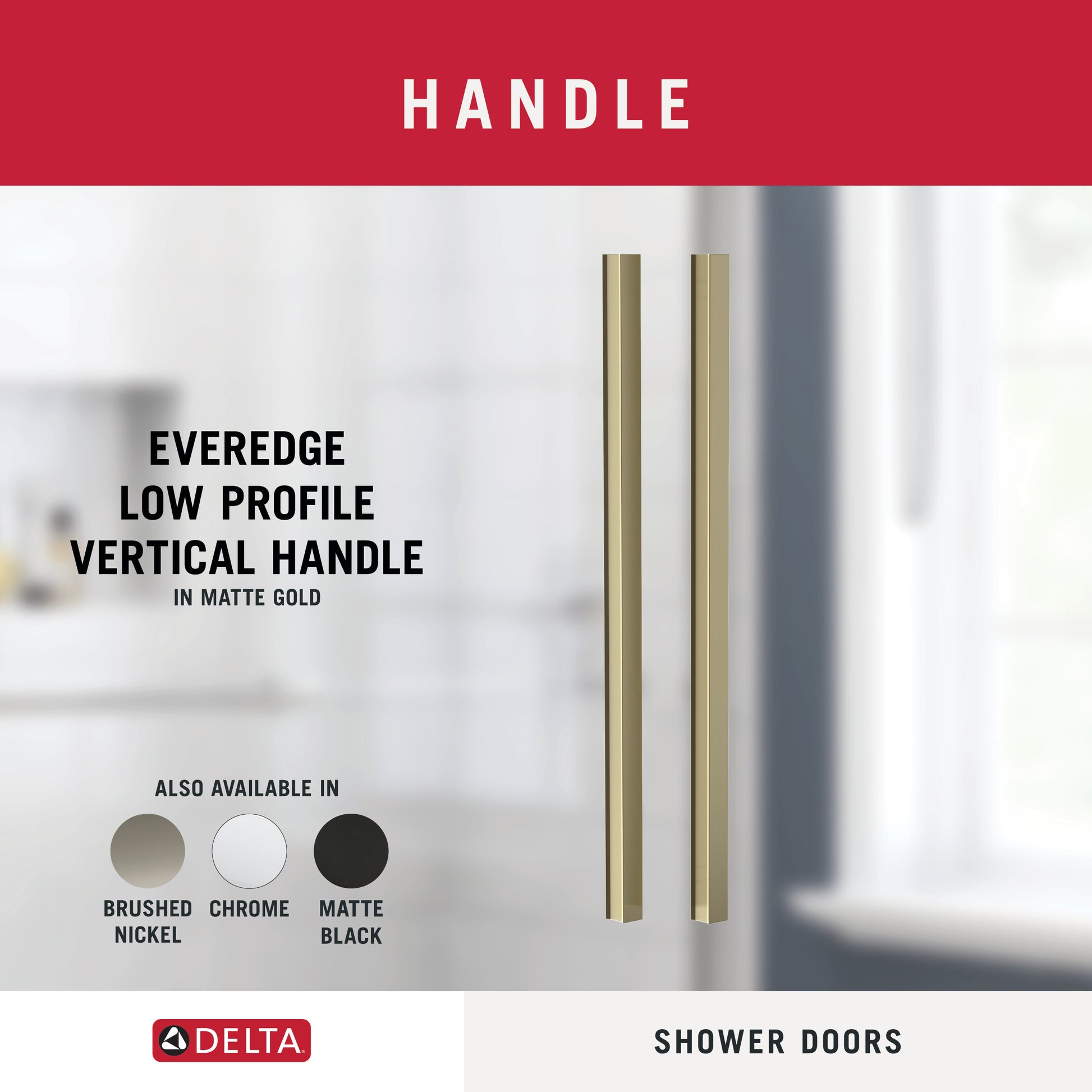 60" Shower / Clear / Brushed Gold