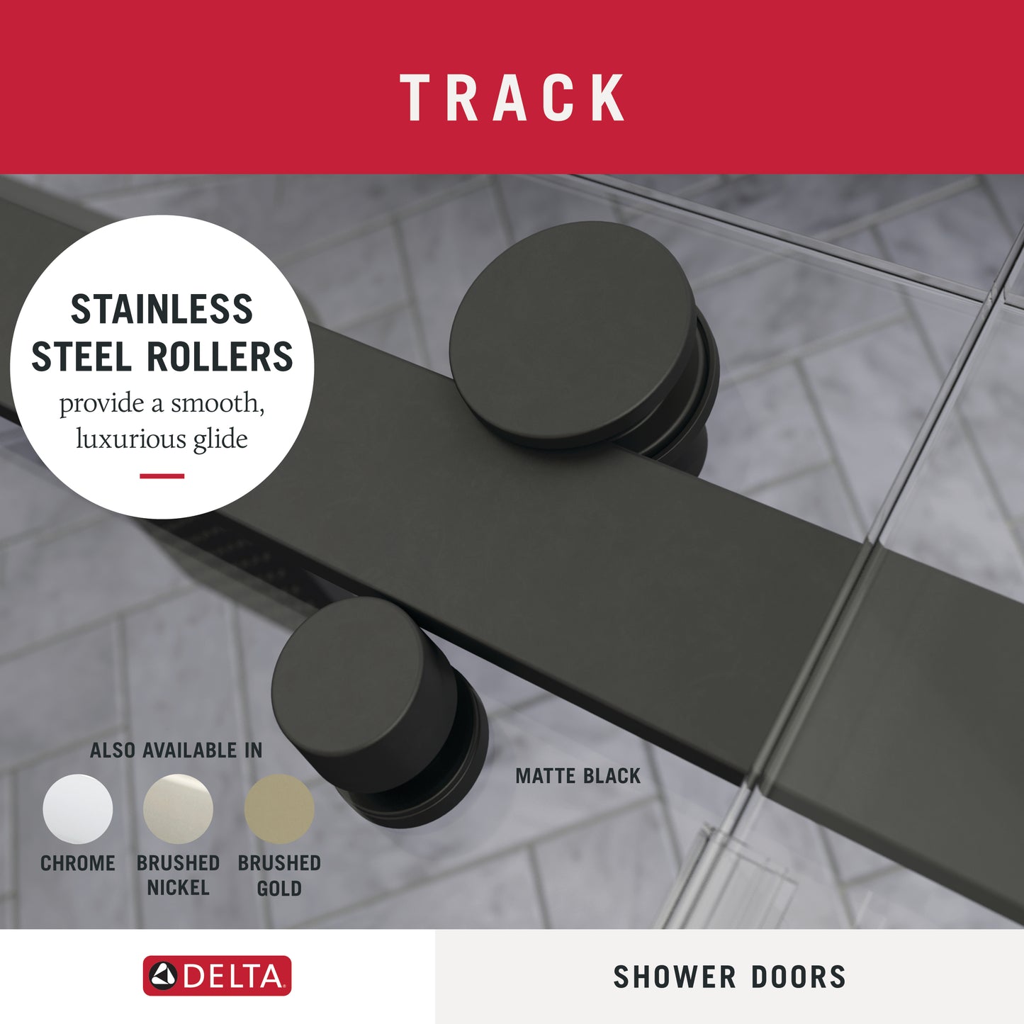 48" Shower / Clear / Matte Black