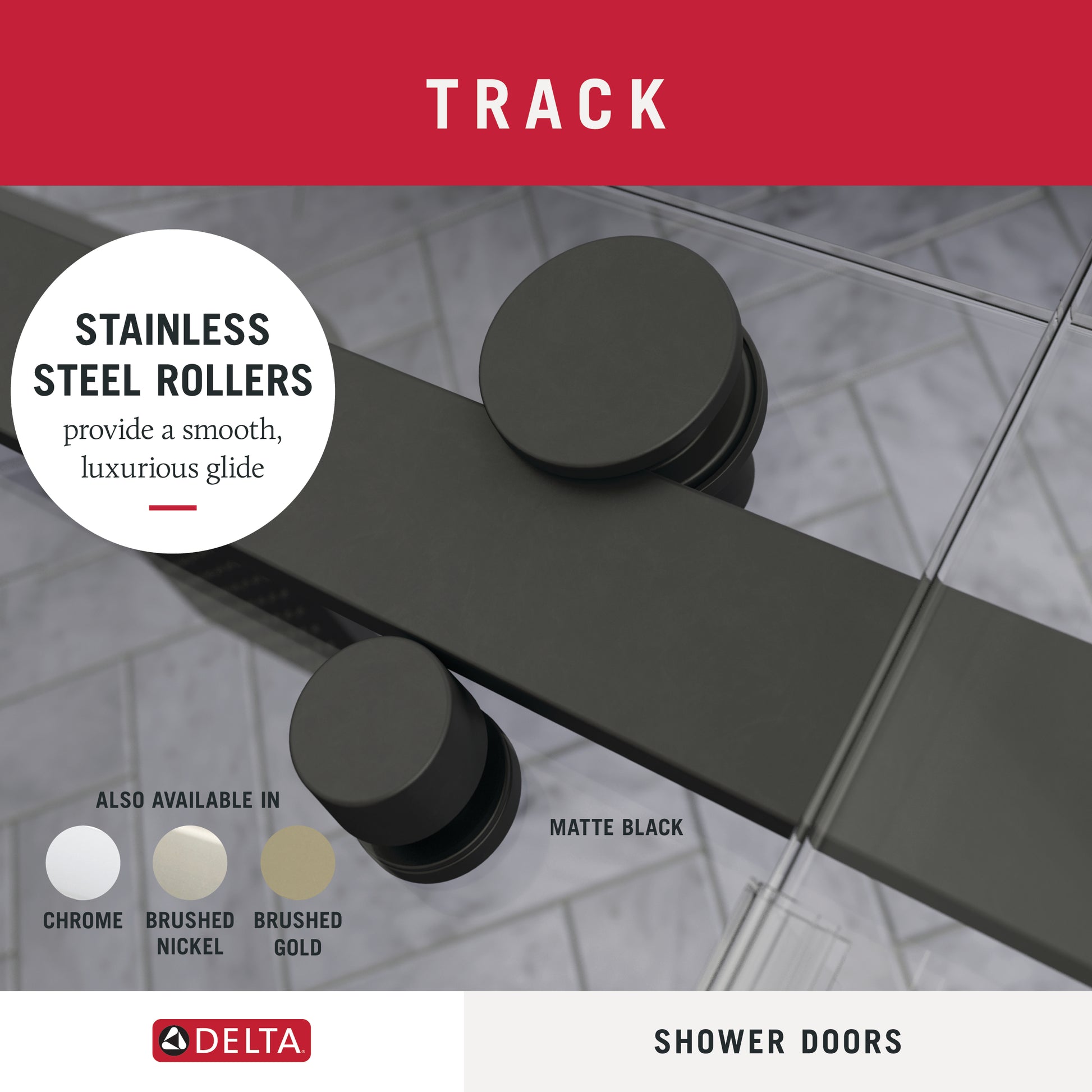 48" Shower / Clear / Matte Black