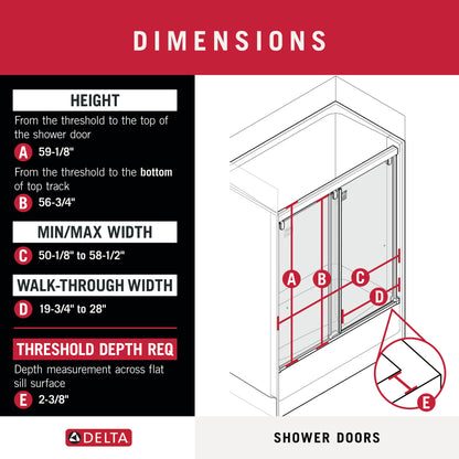 Mod 6mm Bathtub Door with Lyndall Handle