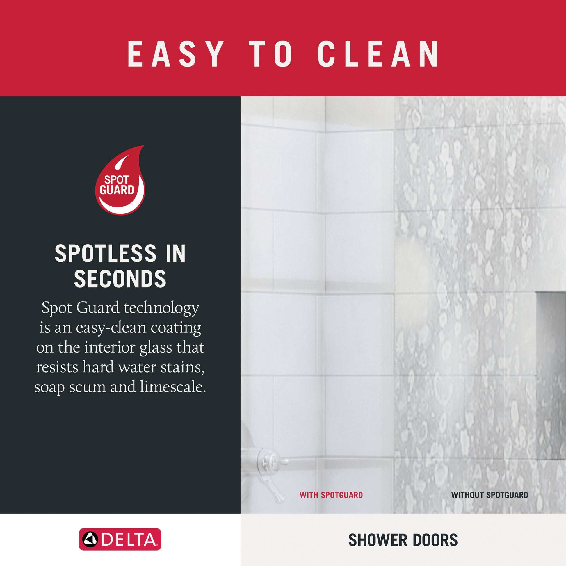 48" Shower / Clear / Delta Oil Rubbed Bronze