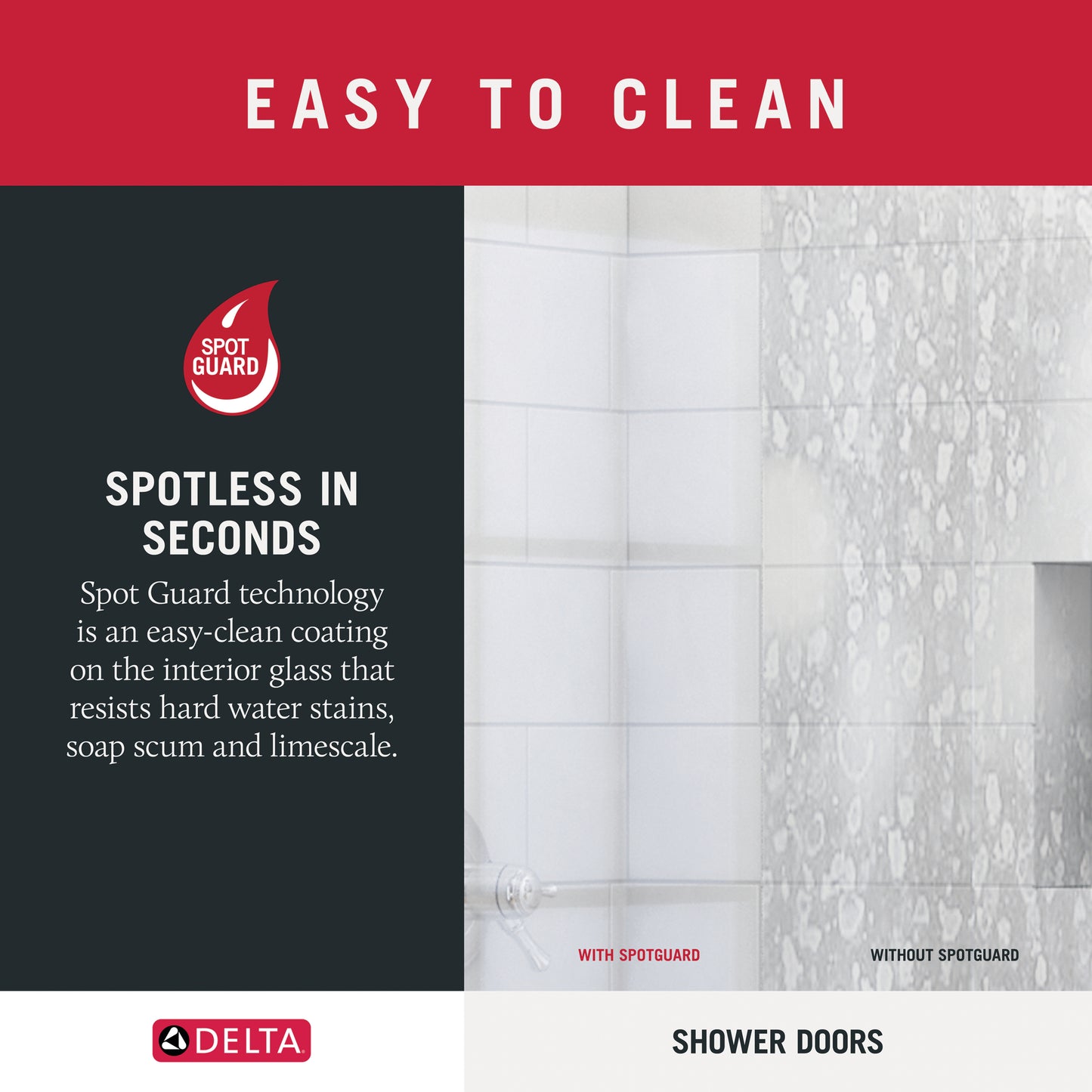 48" Shower / Clear / Delta Oil Rubbed Bronze