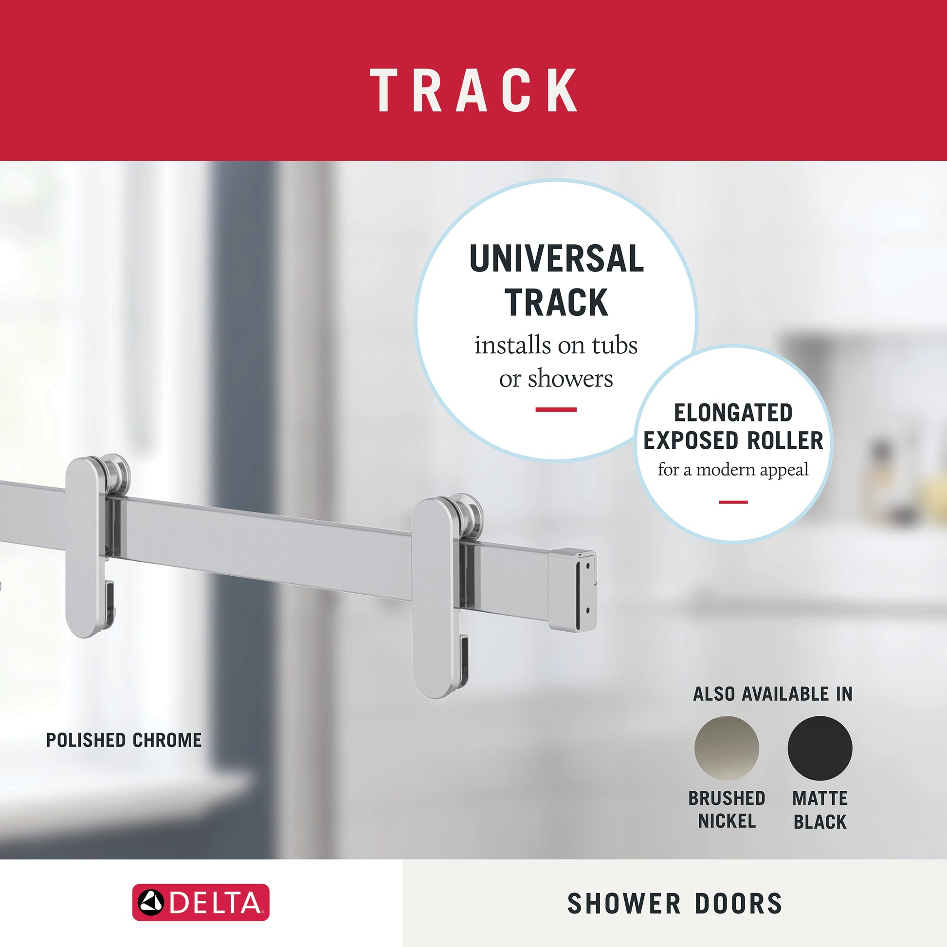 48" Shower / Privacy / Chrome