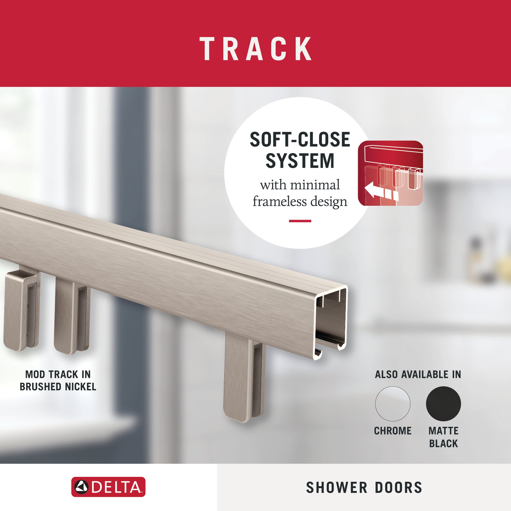 48" Shower / Rain / Delta Brushed Nickel