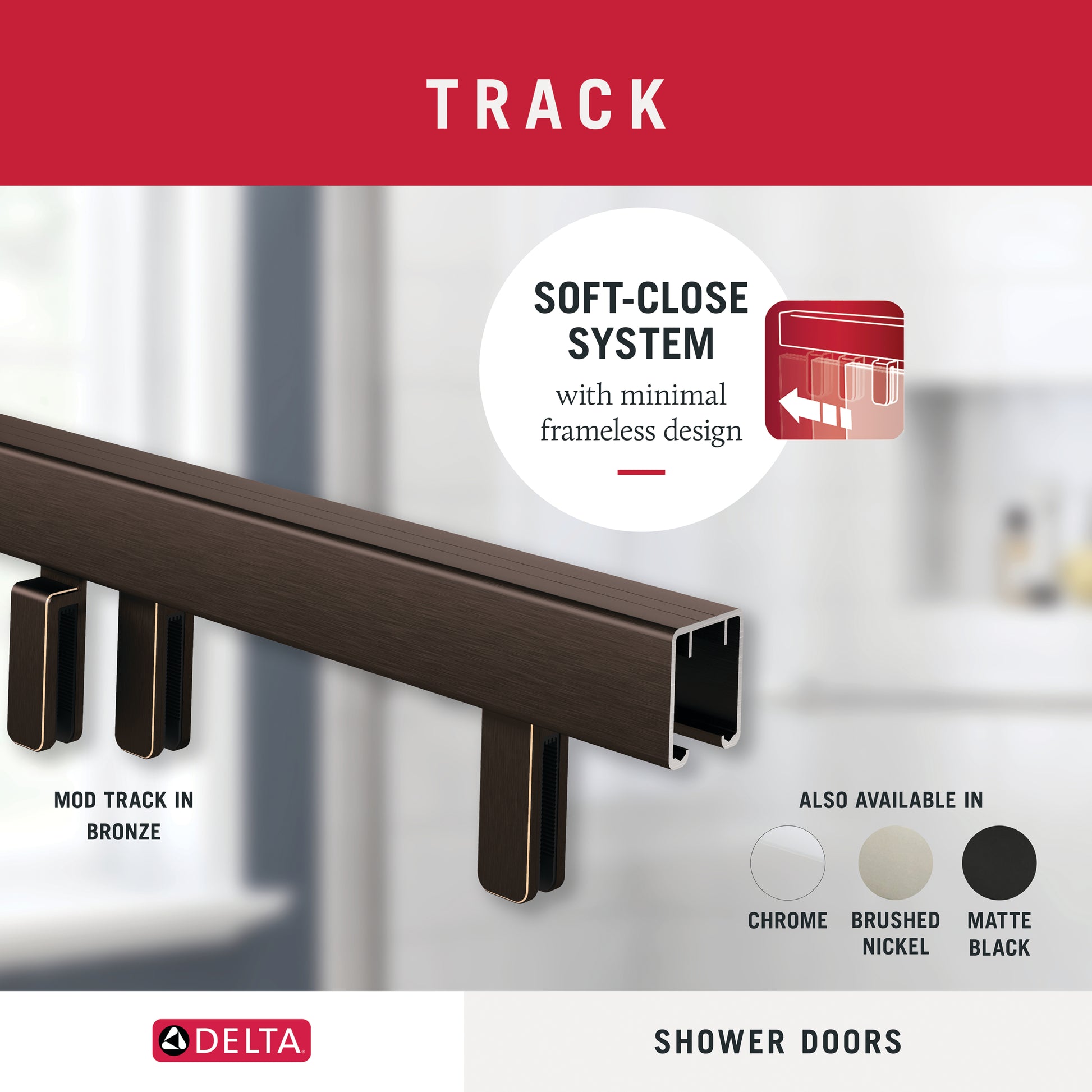 48" Shower / Frosted / Delta Oil Rubbed Bronze