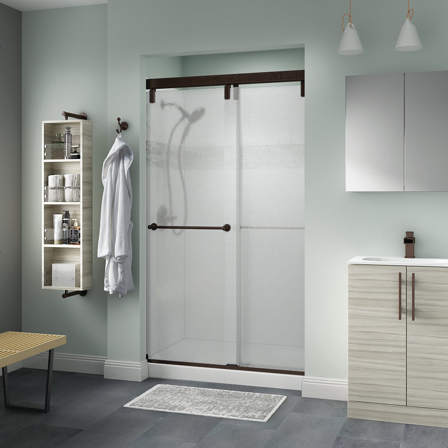 48" Shower / Rain / Delta Oil Rubbed Bronze