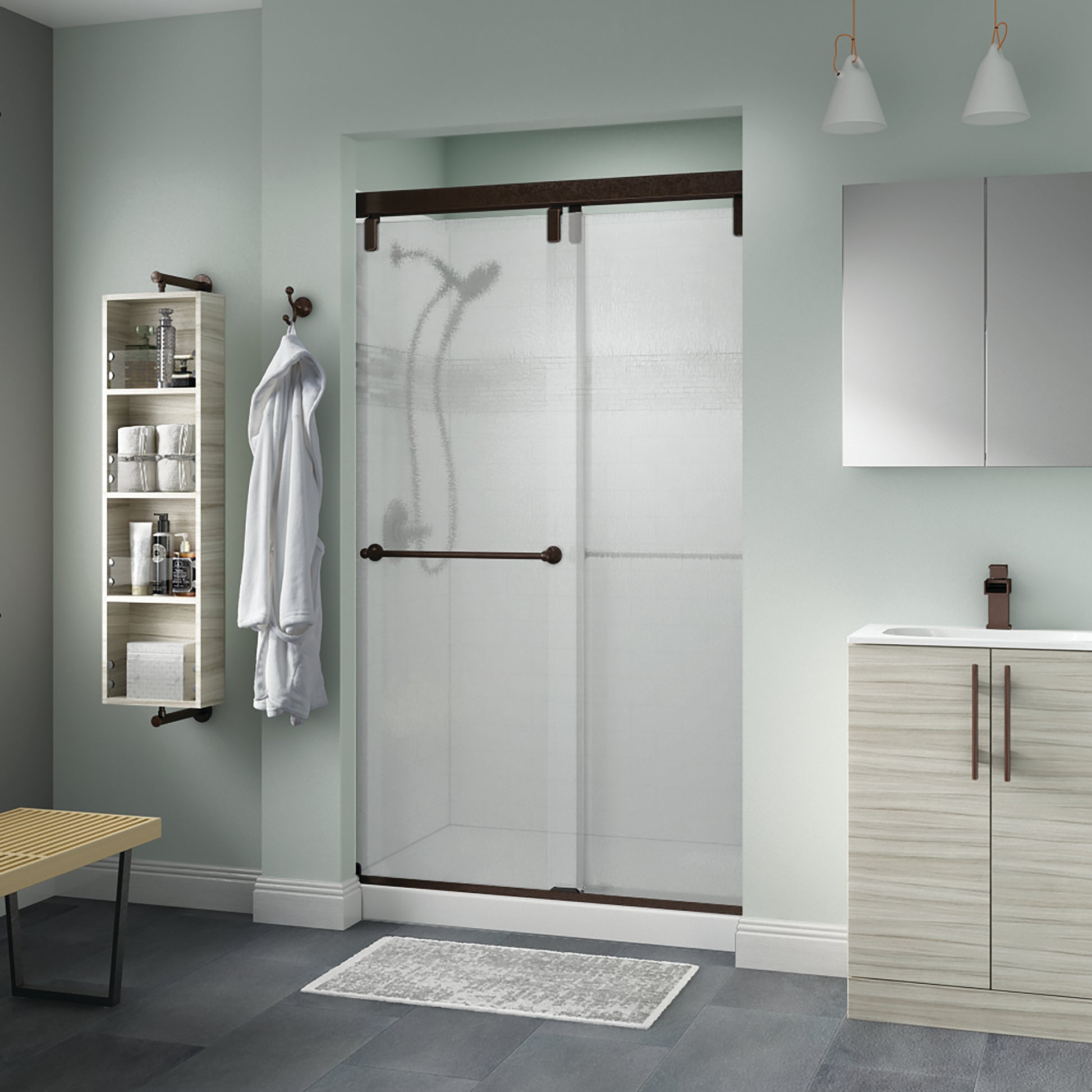 48" Shower / Rain / Delta Oil Rubbed Bronze