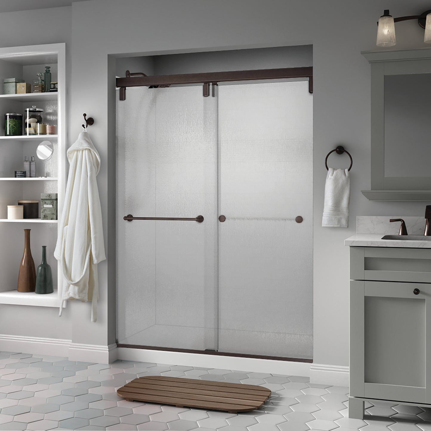 60" Shower / Rain / Delta Oil Rubbed Bronze