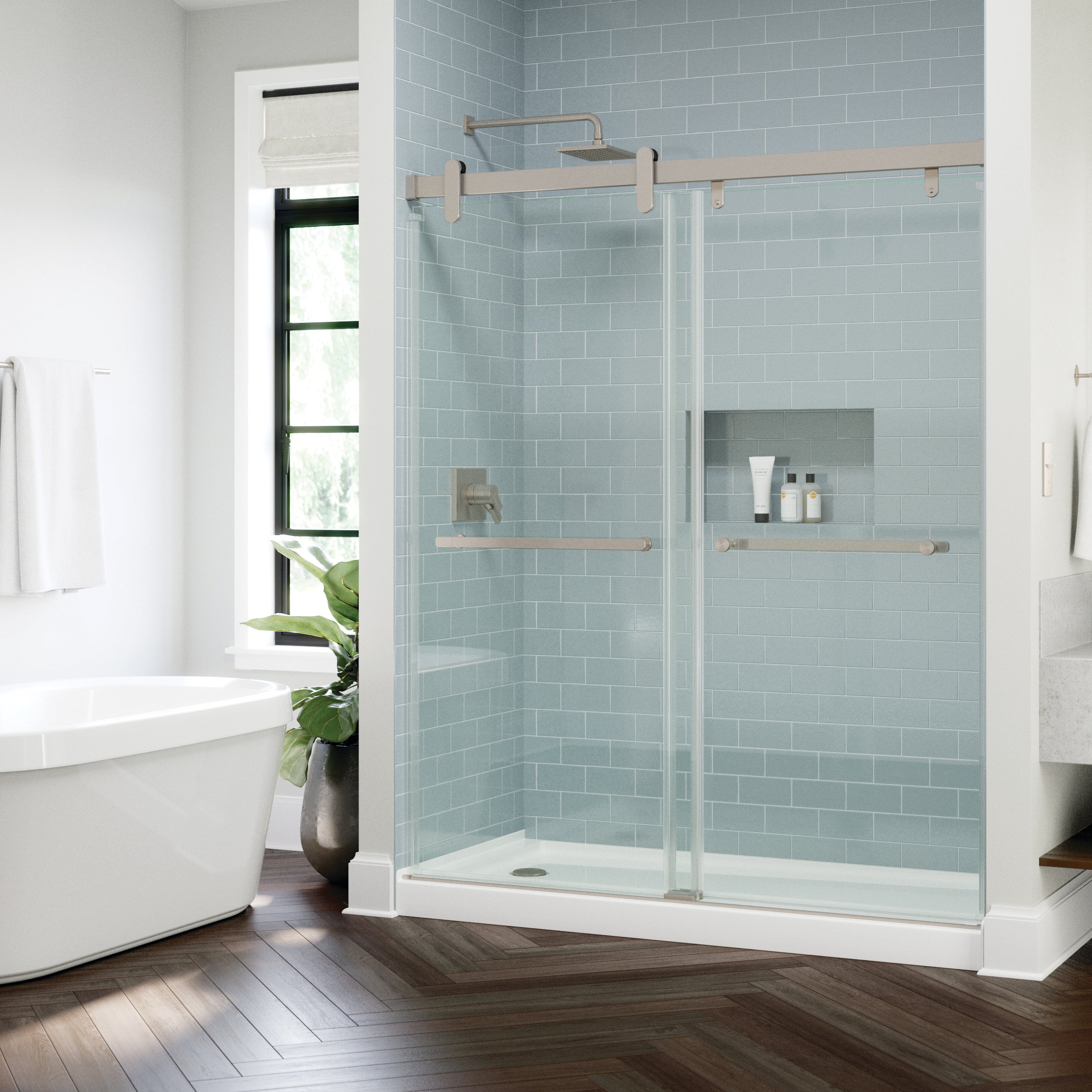 Delta Cabot 8mm Shower Door System with Lathan Handle