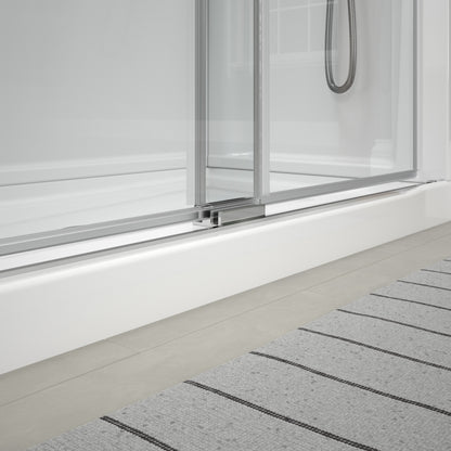 60" Shower / Clear / Chrome