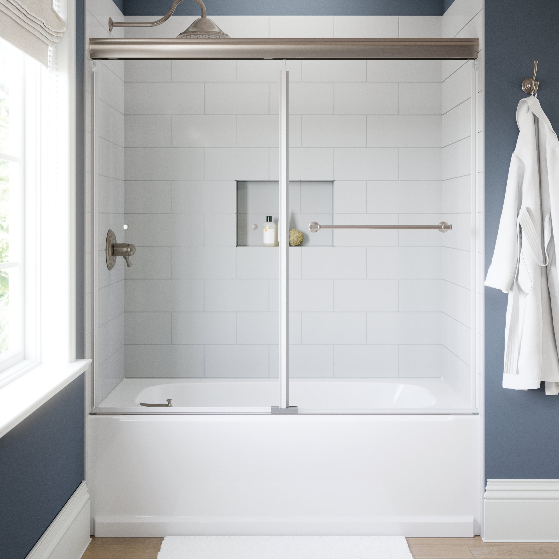60" Shower/Tub / N/A / Brushed Nickel (Shower Door)