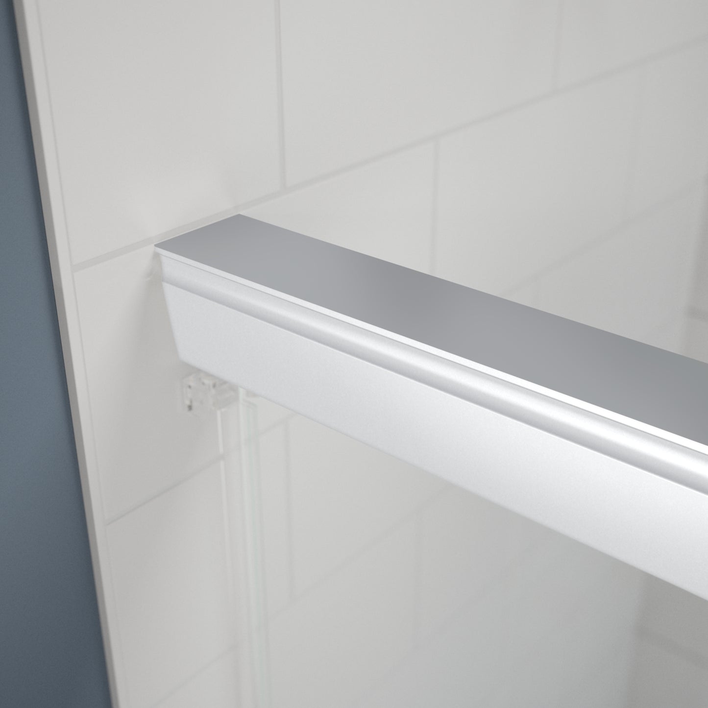 60" Shower / Clear / Chrome