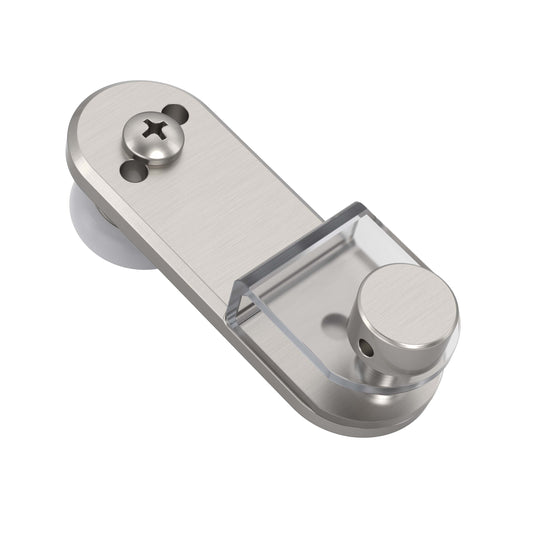 Satin nickel replacement roller on a white background