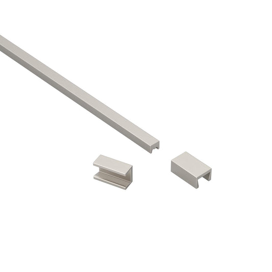 Dam strip in satin nickel