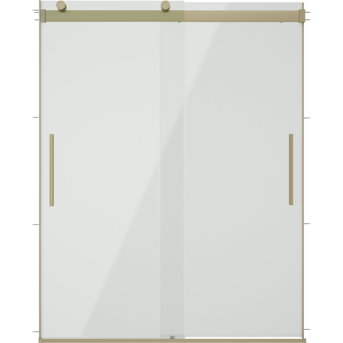 60" Shower / Clear / Brushed Gold